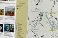 Close-up of the map in the Central Otago Pocket Guide Edition #2 by Neat Places