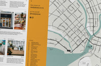 Close-up of the map in the Gisborne Pocket Guide Edition #2 by Neat Places