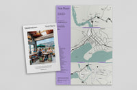 Queenstown Pocket Guide Edition #1 opened to the map by Neat Places