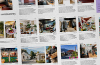 Close-up of listings in the Queenstown Pocket Guide Edition #1 by Neat Places